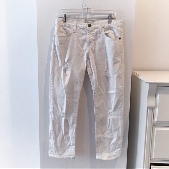 Current Elliott White Distressed Jeans - Picture 3 of 5